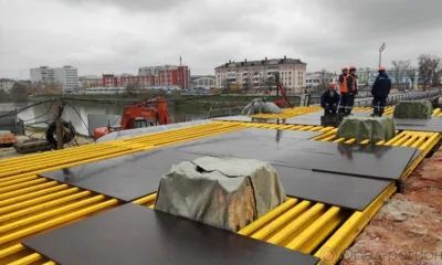 На Красном мосту в Орле продолжается активная работа