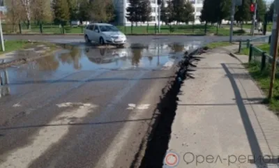 В Знаменке Орловского МО стартовал ремонт дорог по ул. Ленина и ул. Школьной