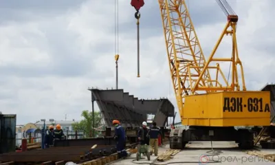 В Орле продолжаются работы по реконструкции Красного моста