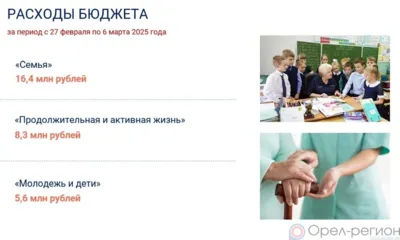 За неделю на Орловщине на нацпроекты направили около 30 млн рублей