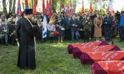 На Кривцовском мемориале под Болховом торжественно перезахоронили 36 советских воинов