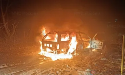 В Орловском МО сгорел автомобиль