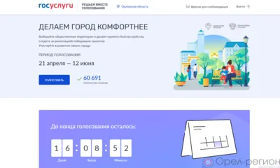 Почти 61 тыс. орловцев определились с выбором территории для благоустройства