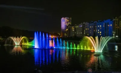 В Орле состоялось открытие светомузыкального фонтана