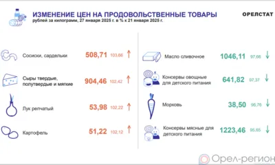 Динамика цен по данным Орёлстата