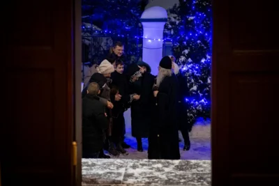 Фото 1. Божественную литургию провели в Ахтырском кафедральном соборе Орла