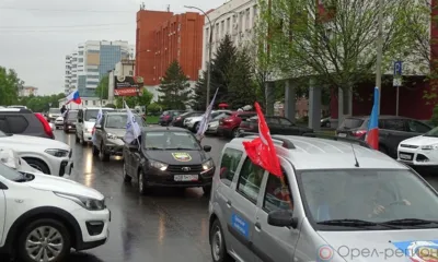 Представители Федерации профсоюзов Орловской области 4 мая провели автопробег по местам боевой славы Орловщины
