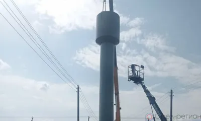 В Колпнянском районе установили новую водонапорную башню