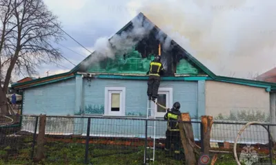В Орле тушили пожар на ул. Смоленской