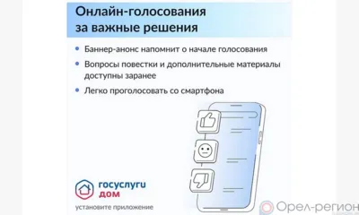 Приложение «Госуслуги.Дом» помогает орловцам управлять МКД