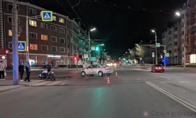 Двое орловских мотоциклистов были госпитализированы после ДТП