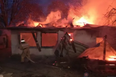 При пожаре в частном доме под Орлом пострадал 60-летний мужчина