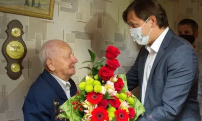 Известного орловца, ветерана ВОВ Абрама Израилевича Миркина со 101-летием поздравил Андрей Клычков