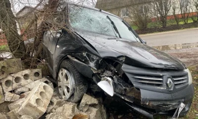 В Болхове водитель Renault врезался в дерево