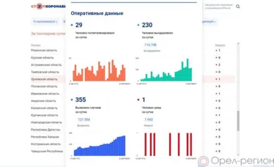 За сутки 355 орловцев пополнили список заболевших COVID-19