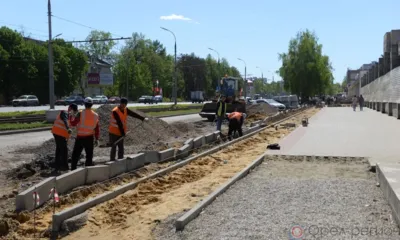 Андрей Клычков проконтролировал ремонт ул. Комсомольской в Орле. Фоторепортаж