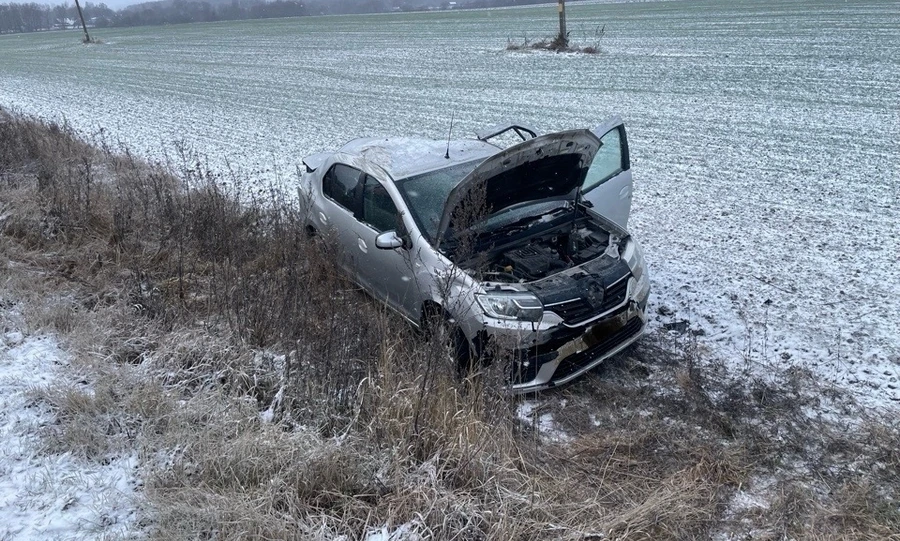 Под Болховом два пассажира Renault пострадали в ДТП