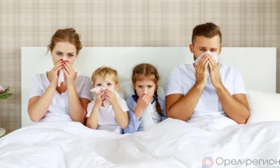 В Орловской области растёт заболеваемость ОРВИ, гриппом и коронавирусом