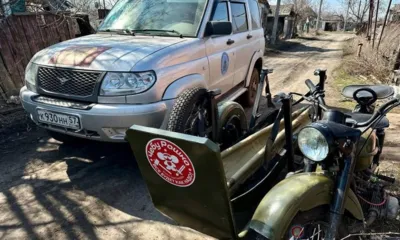 Орловская епархия доставила десантникам УАЗ Патриот и медицинский мотоцикл