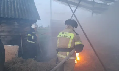 В Долгом сгорели 20 тюков соломы