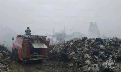 Для тушения свалки в Болхове понадобилось более 160 тонн воды