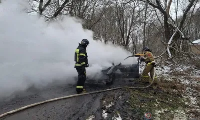 За сутки орловские пожарные потушили два автомобиля