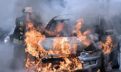 Ночью на трассе Орёл-Тамбов сгорела машина