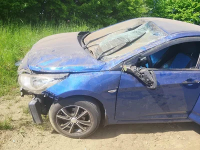 Фото 1. На Орловщине за один день два автомобиля вылетели в кювет