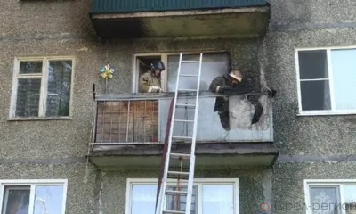 В Ливнах загорелся балкон многоэтажки