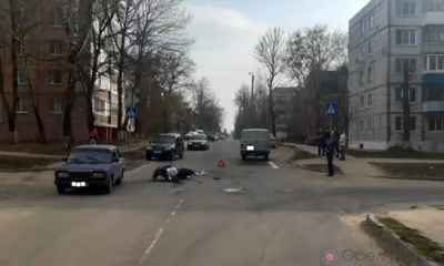 В Мценске несовершеннолетний мотоциклист на встречке протаранил УАЗ