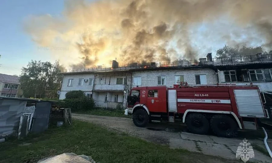 Утреннему пожару в Малоархангельске был присвоен повышенный номер сложности