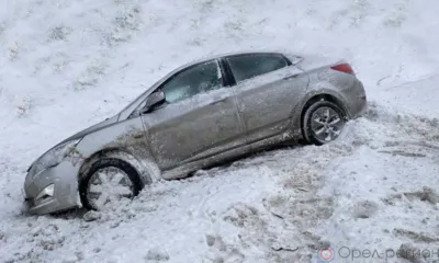 Орловские росгвардейцы помогли водителю вызволить автомобиль из снежного плена