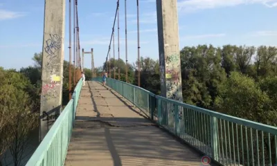 Работы на подвесном мосту через Оку в Орле продолжатся через два дня