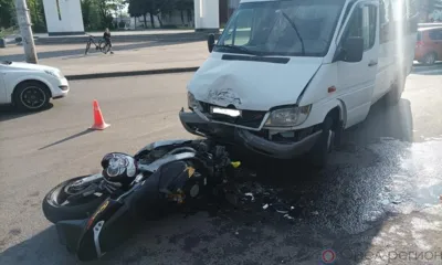 В Орле мотоциклист без прав оказался в больнице