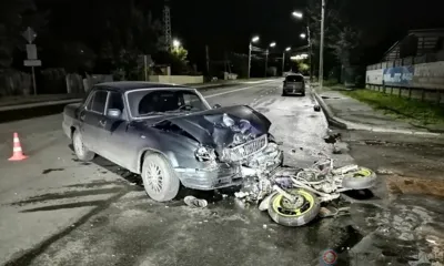 В Орле мотоциклист без прав попал в ДТП