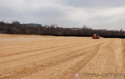 В Орле на территории строительства станции умягчения Окского ВЗУ провели геодезическую планировку