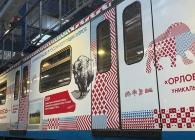 Фото 4. Вадим Соколов оценил тематический поезд «Орловская область» Московского метрополитена