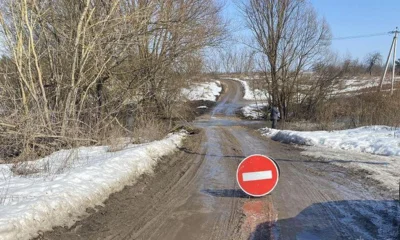 Подтоплен мост в районе села Сабурово Орловского МО
