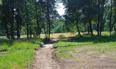 В Мценском районе продолжается благоустройство парка Шеншиных