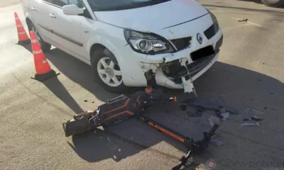 В Орле самокатчик попал под колёса Renault