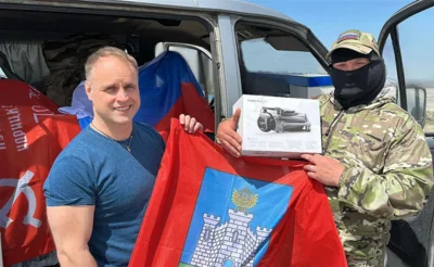 Из Орловской области в зону СВО доставлен автомобиль и большой гуманитарный груз