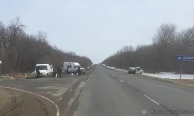 На автодороге «Орёл - Тамбов» столкнулись ВАЗ и ГАЗ