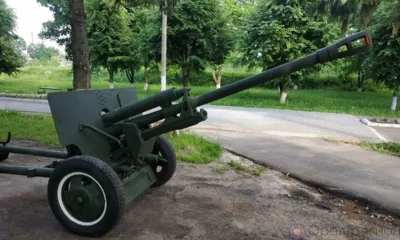 В парке Победы в посёлке Покровское установили дивизионную пушку ЗиС-3