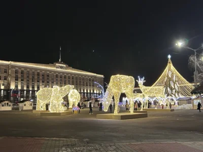 На площади Ленина в Орле открылась новогодняя ярмарка