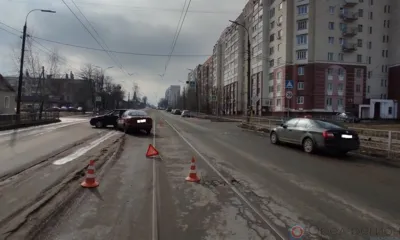 В Орле Volkswagen и Chevrolet Lanos не поделили дорогу