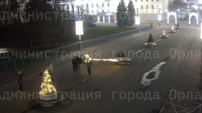 В Орле на видеокамеры попал очередной акт вандализма на Александровском мосту