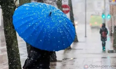 Рабочая неделя на Орловщине завершится дождём и мокрым снегом
