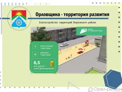 В Верховском районе привели в порядок девять общественных и дворовых территорий