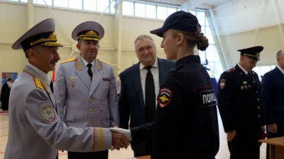 Фото 3. Первокурсники Орловского юридического института приняли присягу