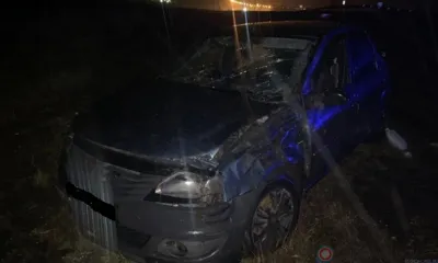 На трассе «Орёл-Тамбов» Renault Logan перевернулся и вылетел в кювет